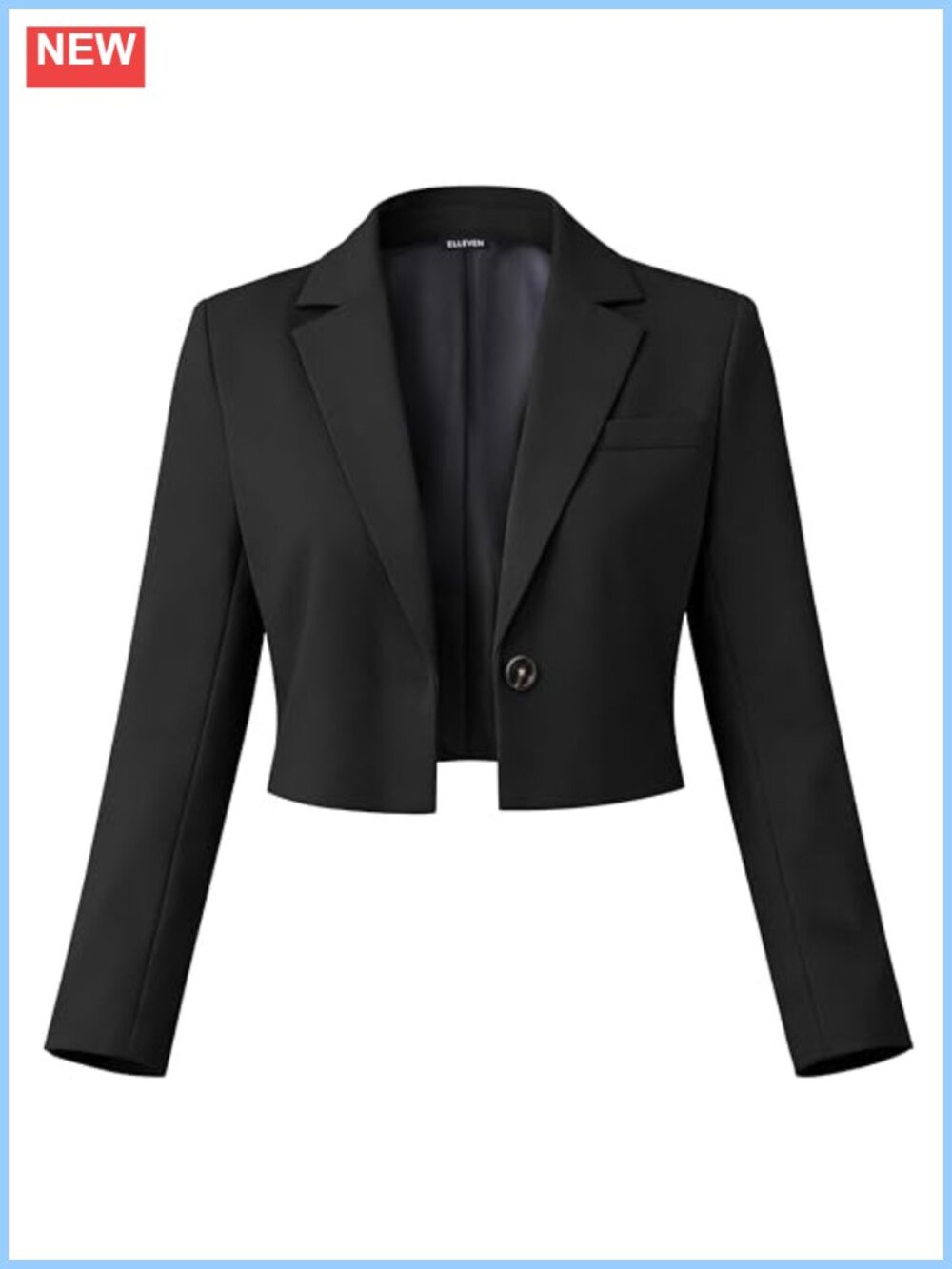 Women's Cropped Blazer Business Casual Fitted Suit Jacket